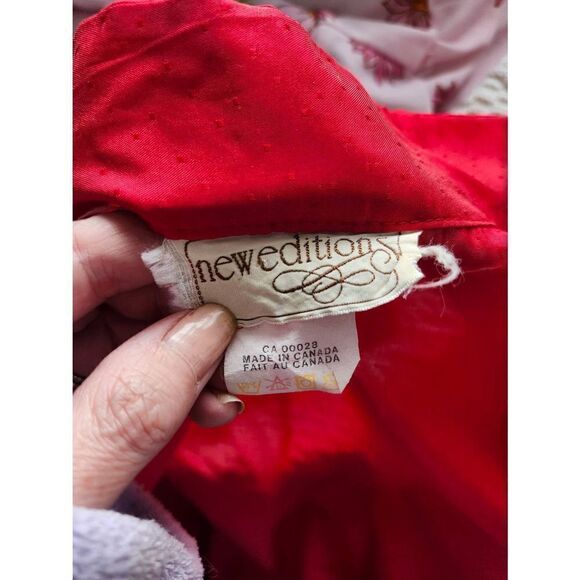 70s Red Collared Button Up Shirt Blouse Polyester Vintage 14 - Picture 4 of 5